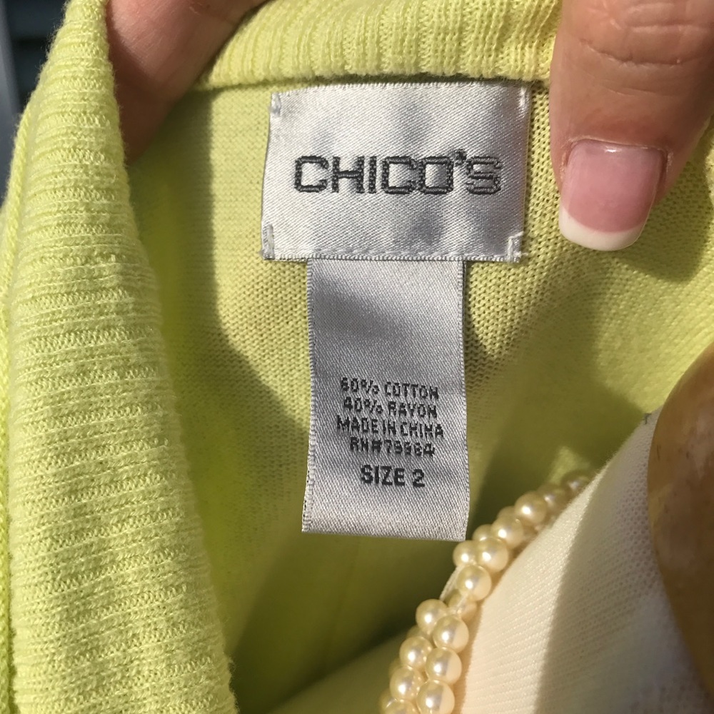 CHICO'S Lemongrass Light Cardigan! - Picture 4 of 5